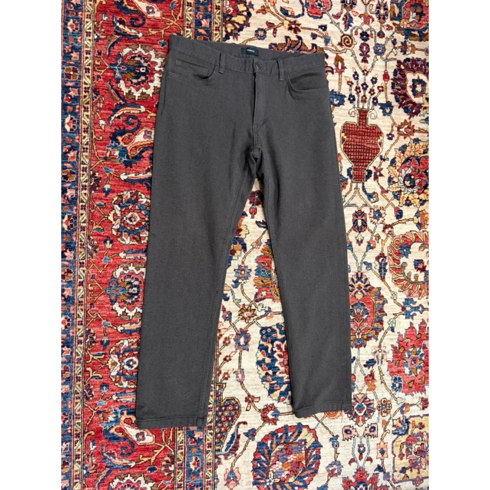 Theory Haydin Jeans 33 Brown Jaspe Twill Stretch Denim Made In Turkey